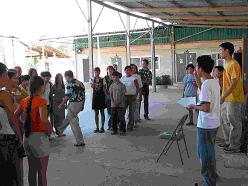 Willis in action at the English Camp in Kyrgyzstan